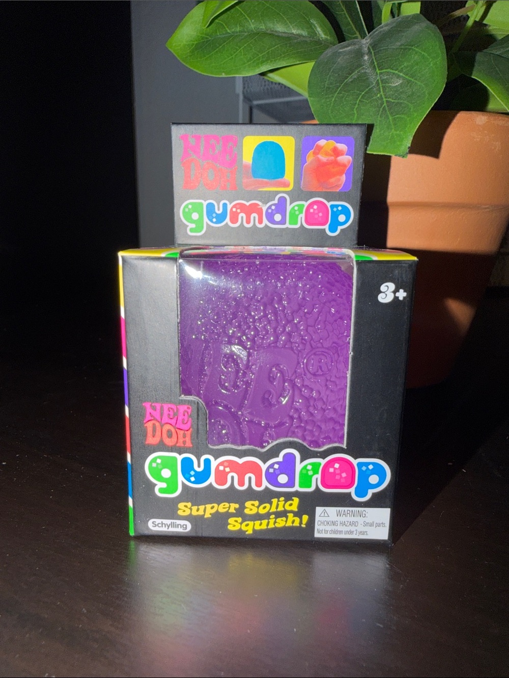 NeeDoh Gumdrop Super Solid Squish Toy - Purple Authentic